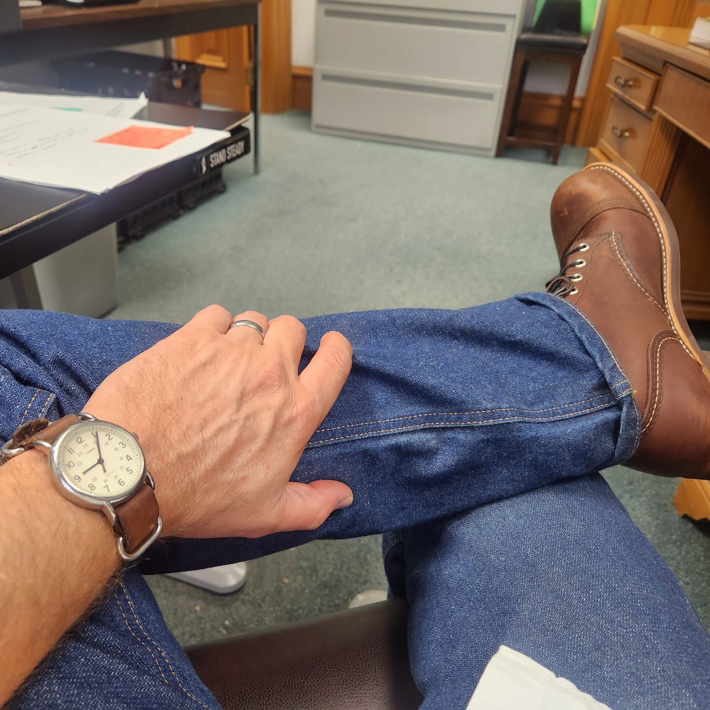 Customer photo review of Red Wing Heritage Classic 6 Iron Ranger Boot 8111 Amber