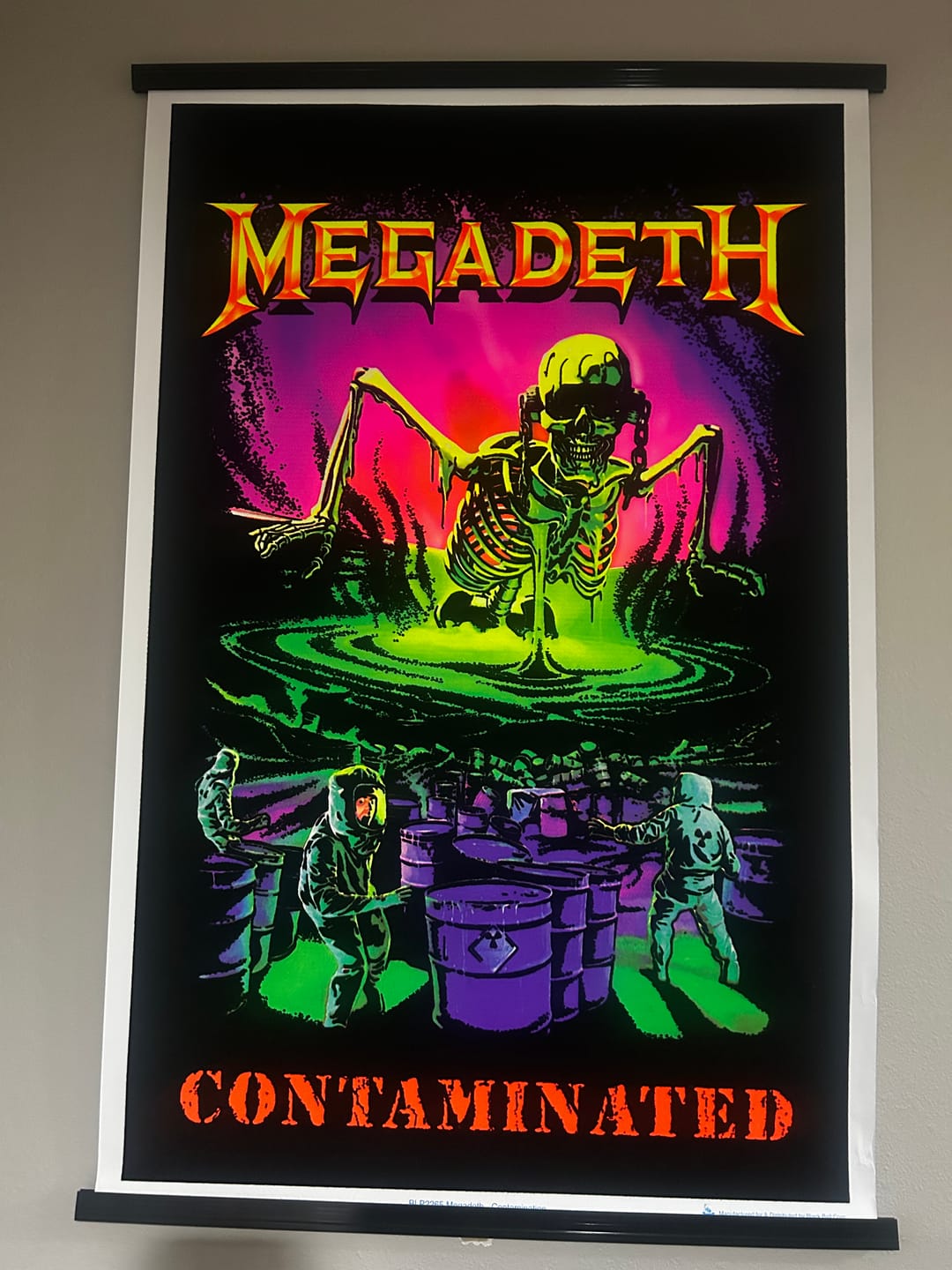 Customer photo review of Megadeth - Contamination - Velvet Black Light Poster