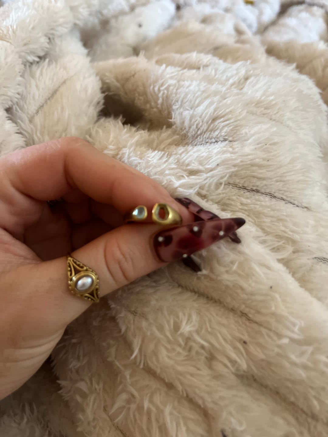 Customer photo review of Vintage Aquamarine Wrap Ring