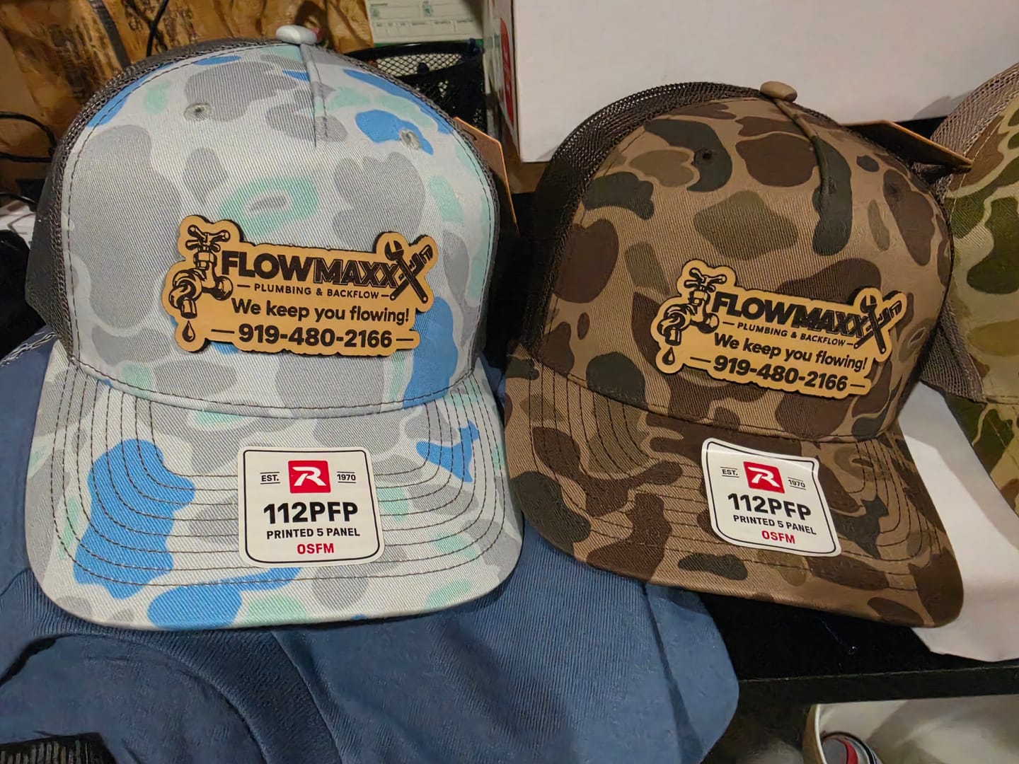 Customer photo review of Premium Custom Leather Patch Hats (Wholesale)