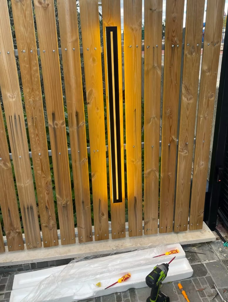 Customer photo review of Outdoor Vertical Linear LED Wall Light