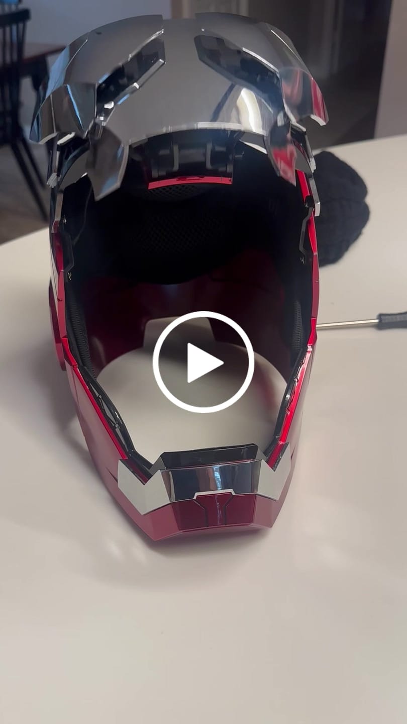 Customer video review of US | Autoking MK5 Iron Man Helmet | Voice Control, JARVIS, LED Eyes — hammer62