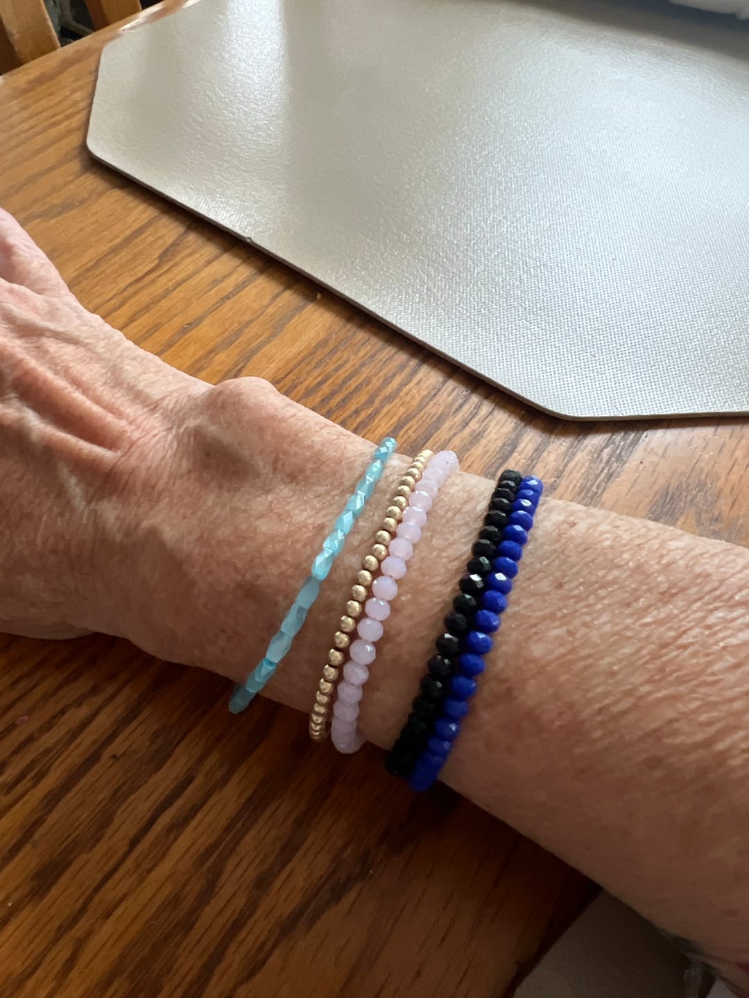 Customer photo review of Cinderella Bracelet Two-Pack (4mm beads)