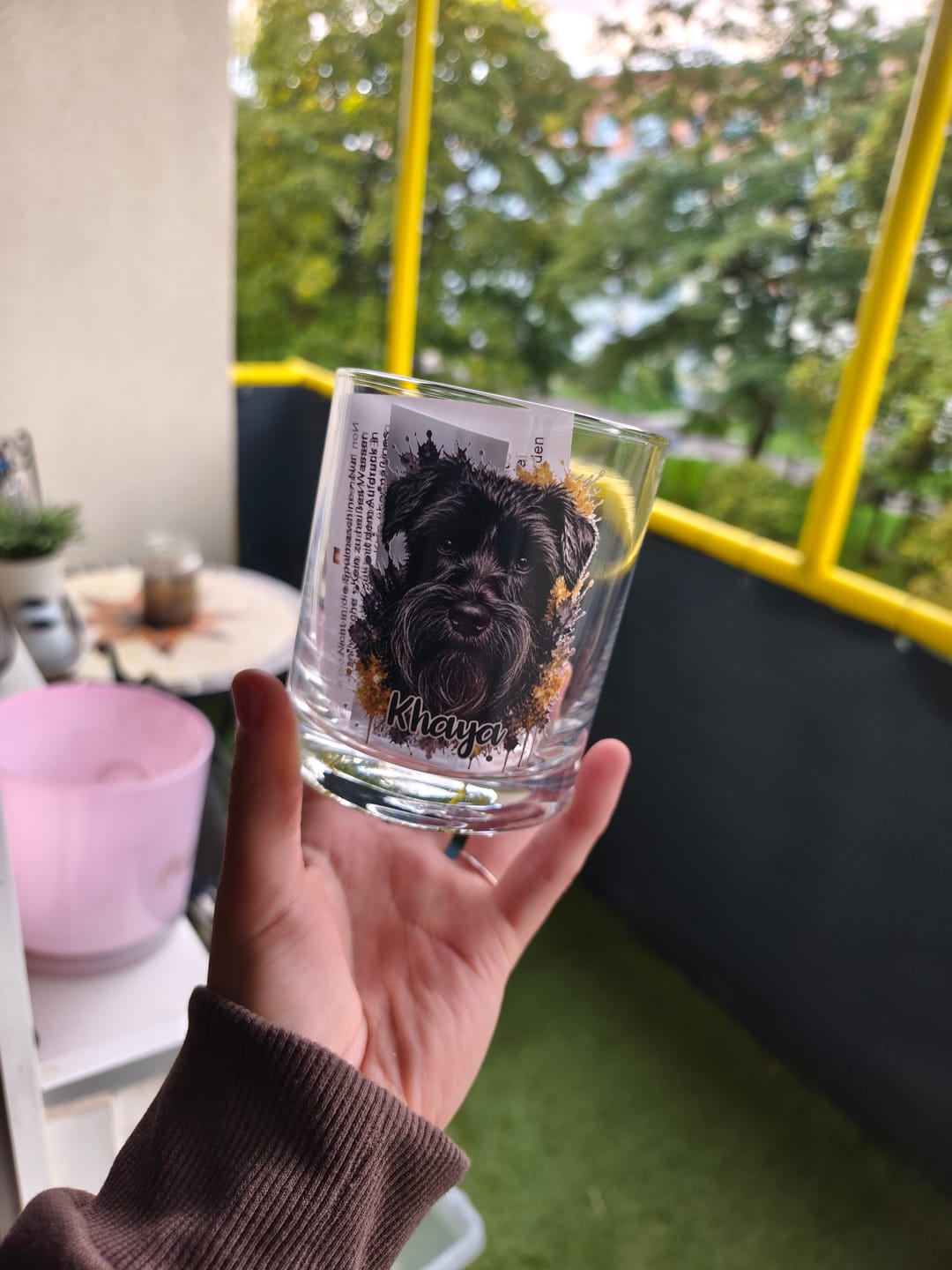 Customer photo review of Personalisiertes Whiskyglas - Aquarell Realistisches Porträt