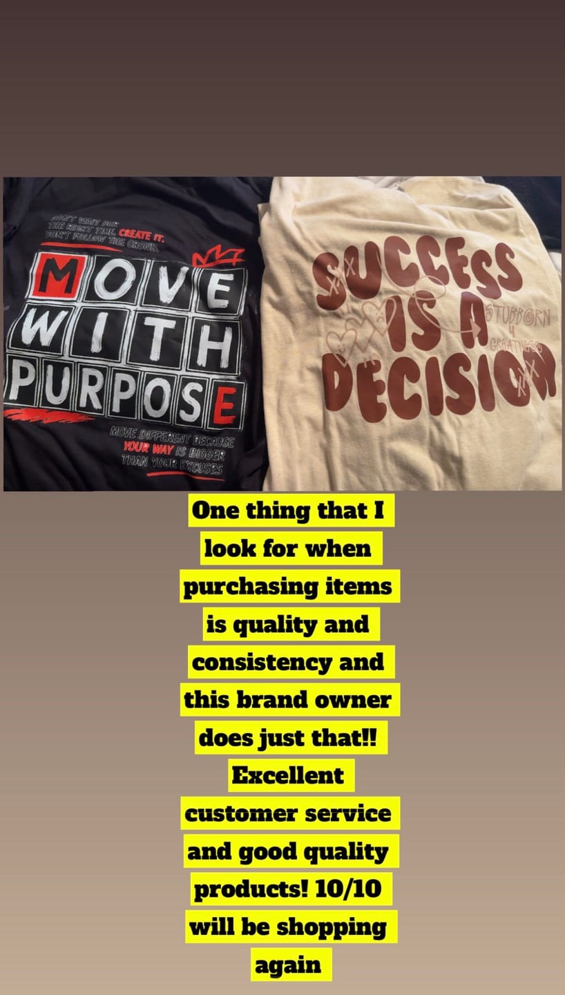 Customer photo review of Move With Purpose Tee