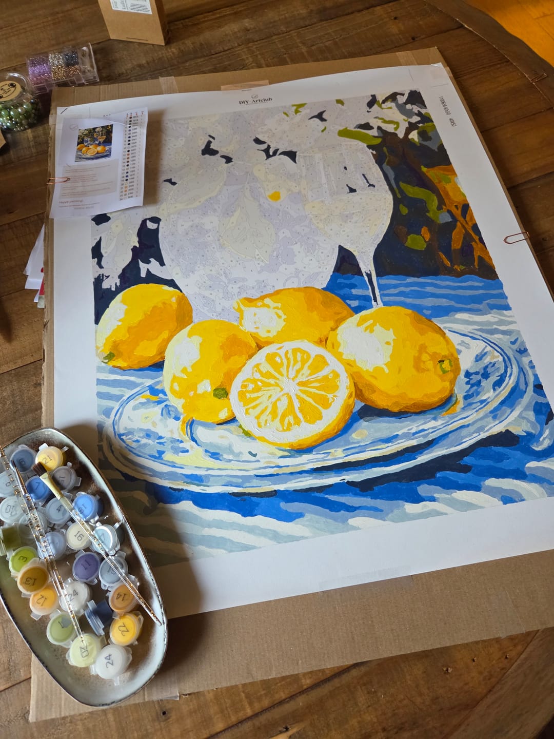 Customer photo review of Lemons and Wine | Paint by Numbers