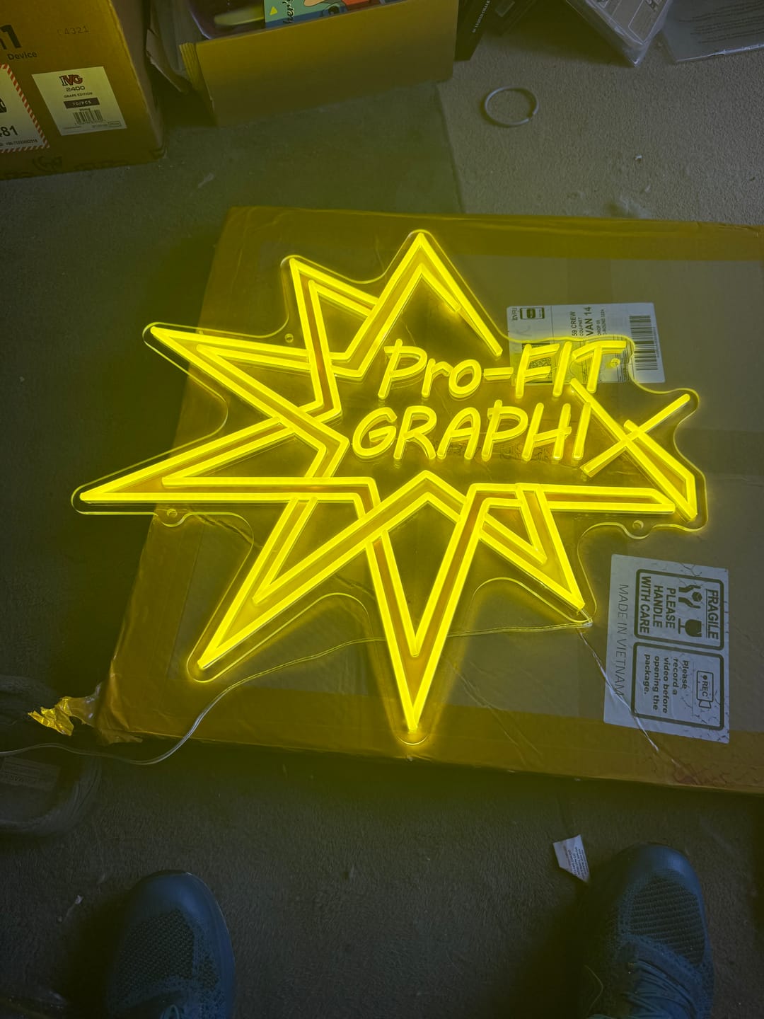 Customer photo review of PRO-FIT GRAPHI | LED NEON SIGN