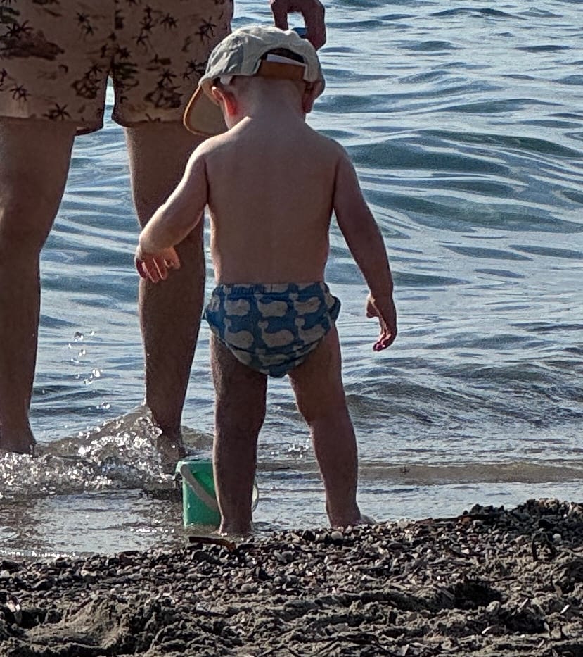 Customer photo review of Blue Whales Reusable Swimming Nappy