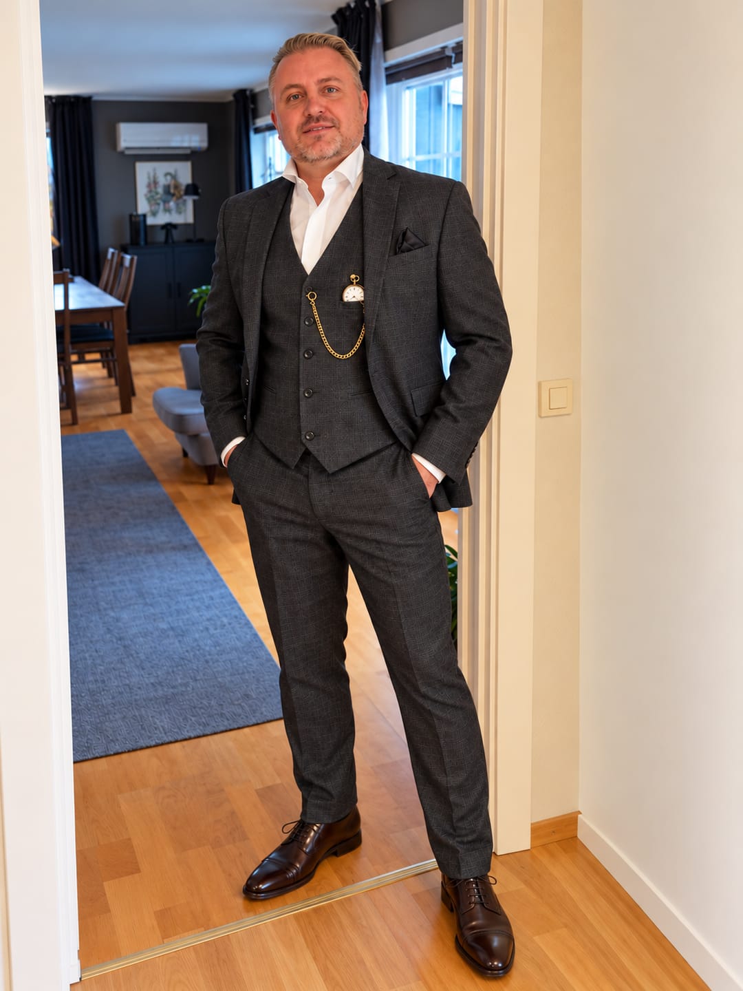 Customer photo review of Three-piece suit Shelby