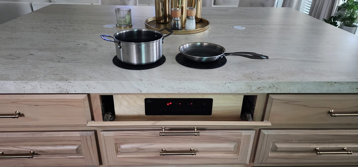 Customer photo review of Invisacook 2 Burner Induction Cooktop – Flush-Mount (110V or 220V)