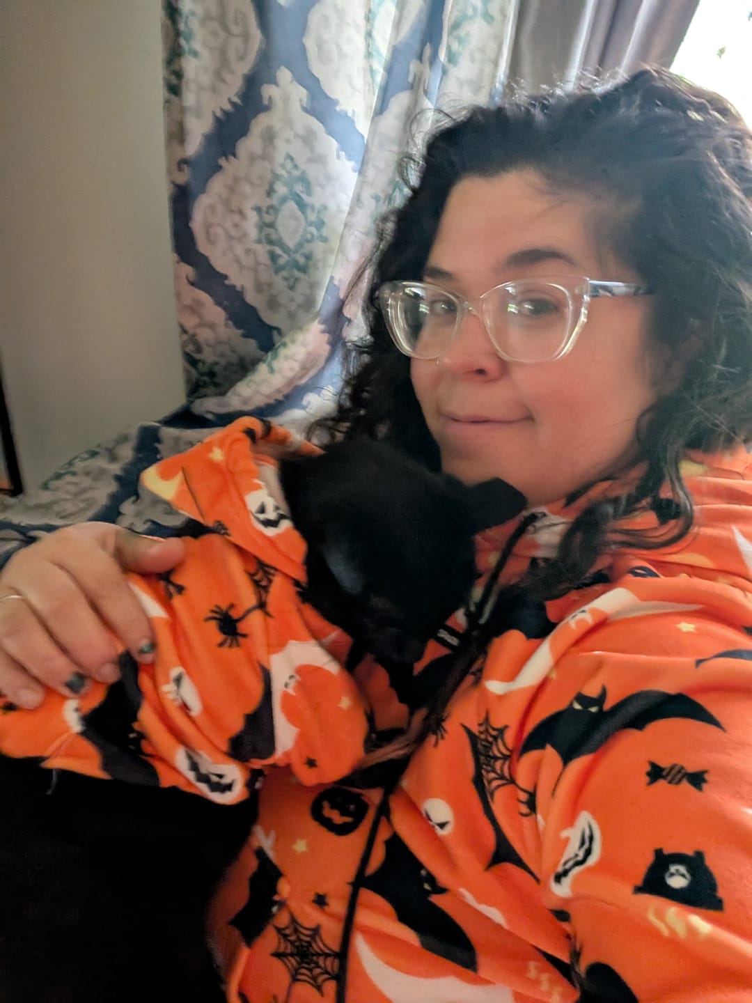Customer photo review of Halloween Human Hoodie - Orange