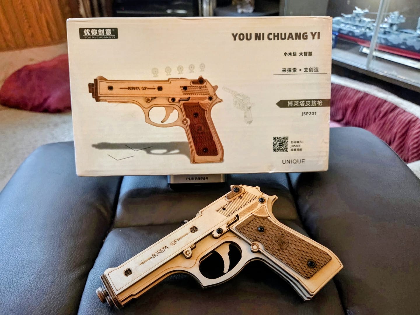 Customer photo review of Rokrgeek 3D Small Arms Wooden Gun Model