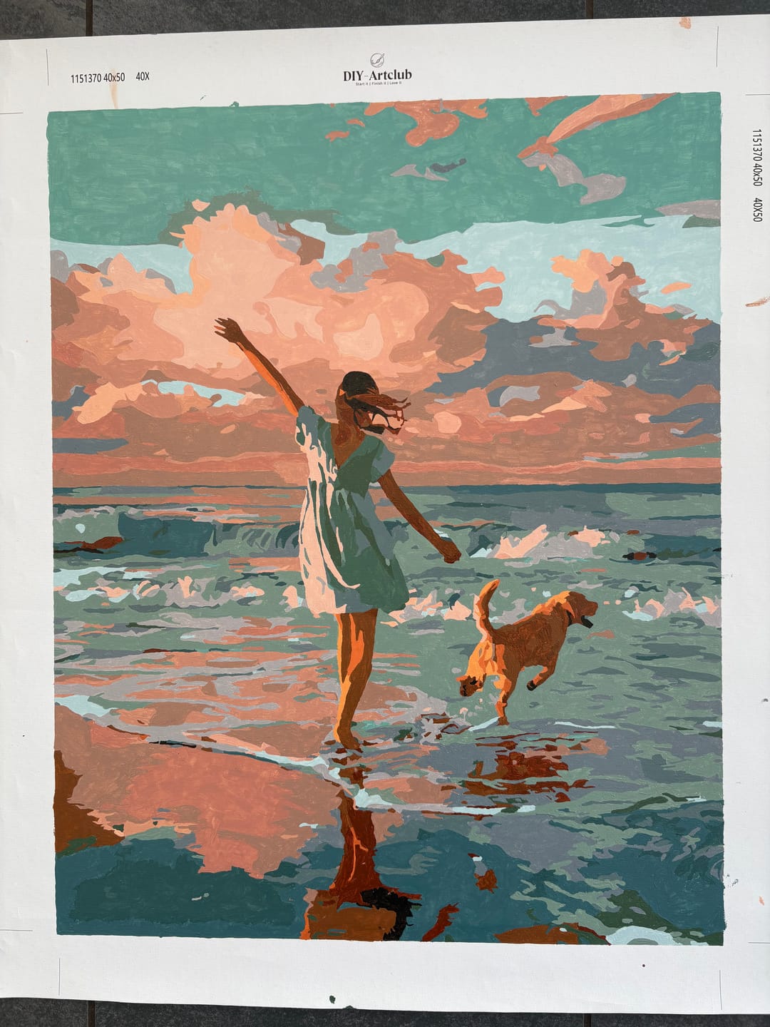 Customer photo review of Waves of Joy | Paint by Number