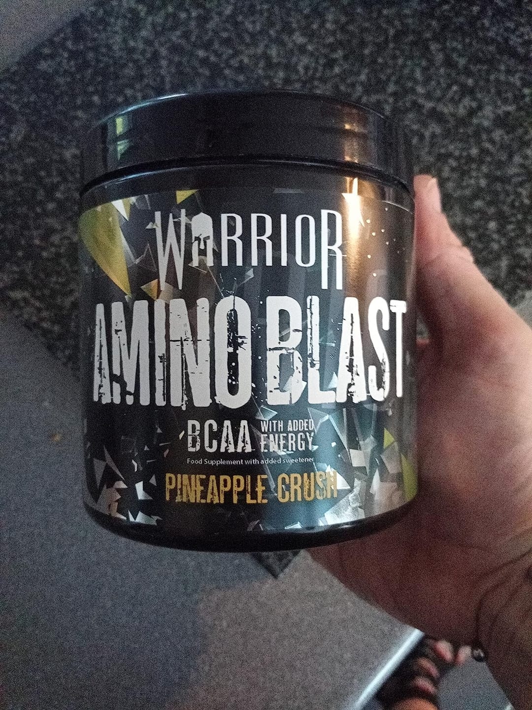 Customer photo review of Warrior Amino Blast BCAA + Energy Powder – 270g (30 Servings)
