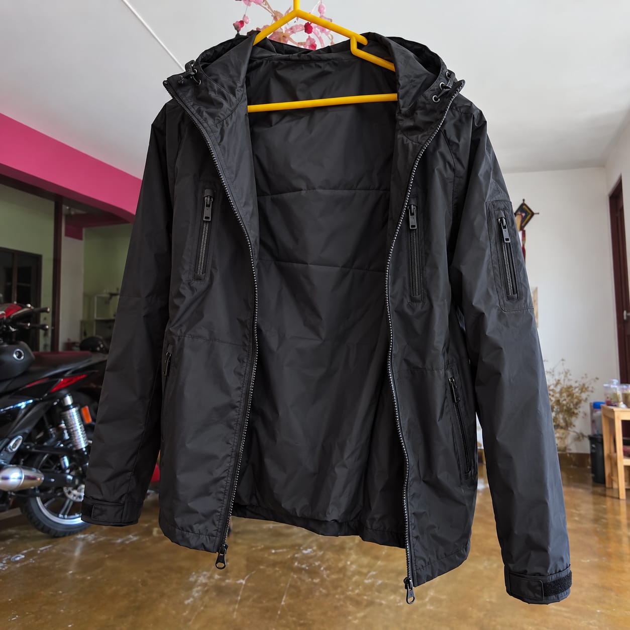 Customer photo review of Unisex Regenjacke, die im Regen die Farbe wechselt