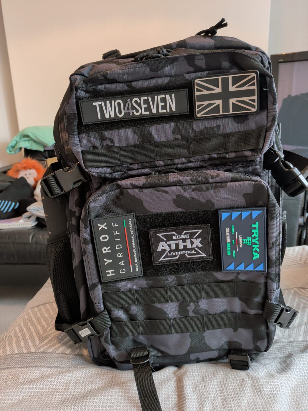 Customer photo review of TWO4SEVEN 45L Gym Backpack - Black Camo