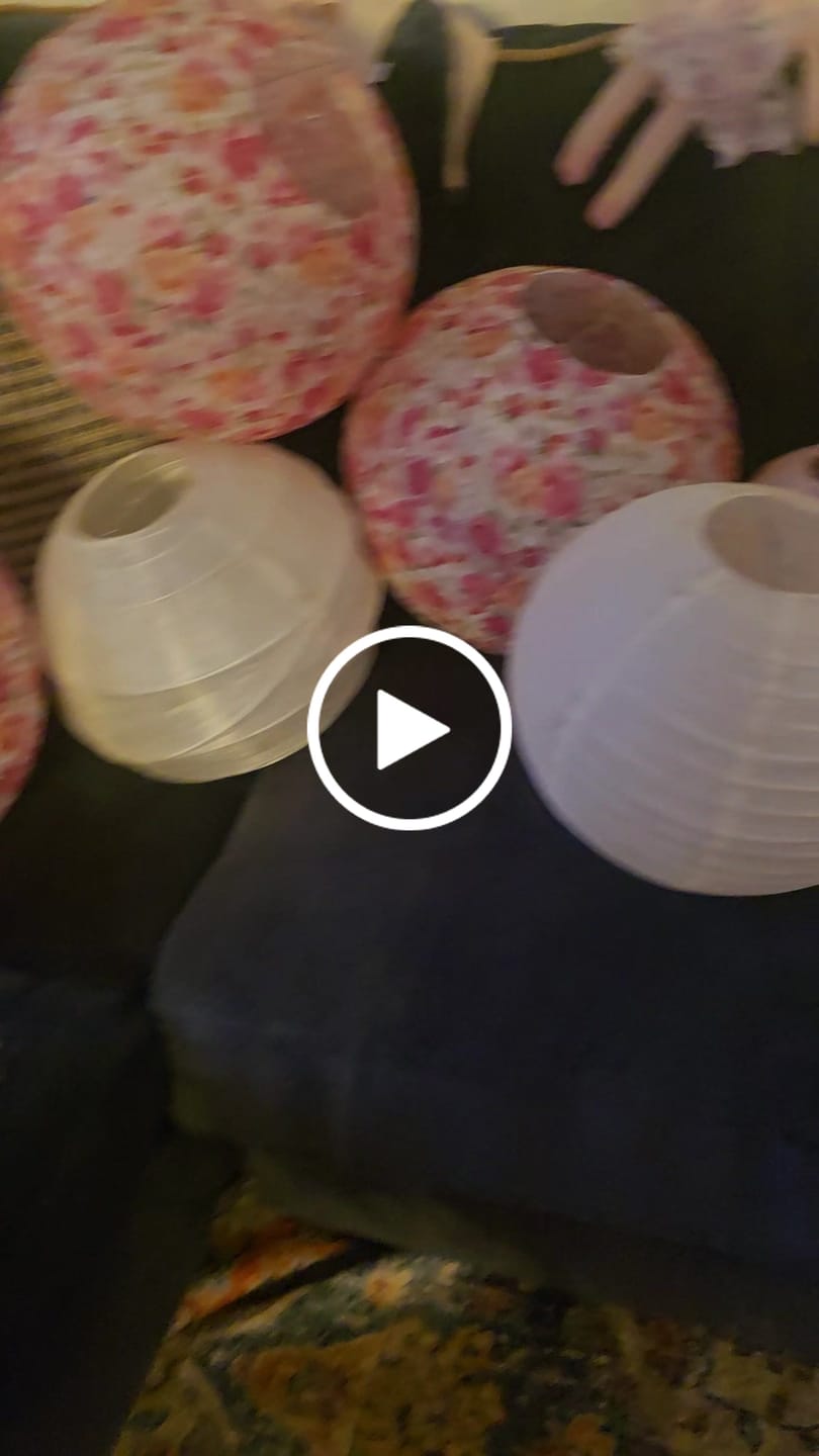 Customer video review of 14" Beige / Ivory Round Paper Lantern, Even Ribbing, Chinese Hanging Wedding & Party Decoration