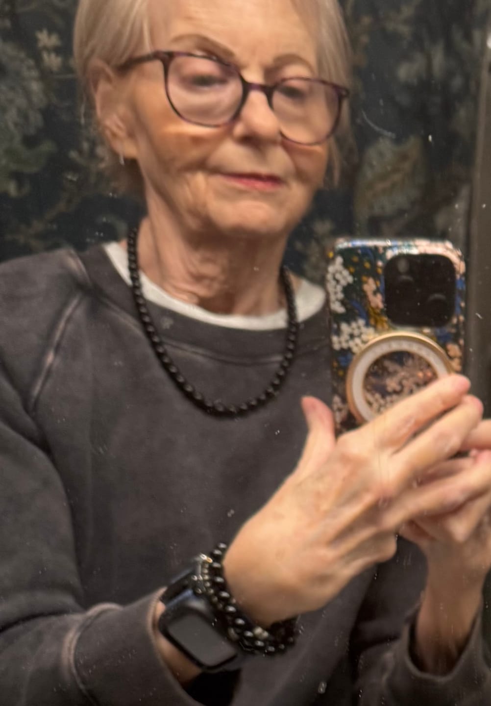 Customer photo review of Black Tourmaline Beaded Duo