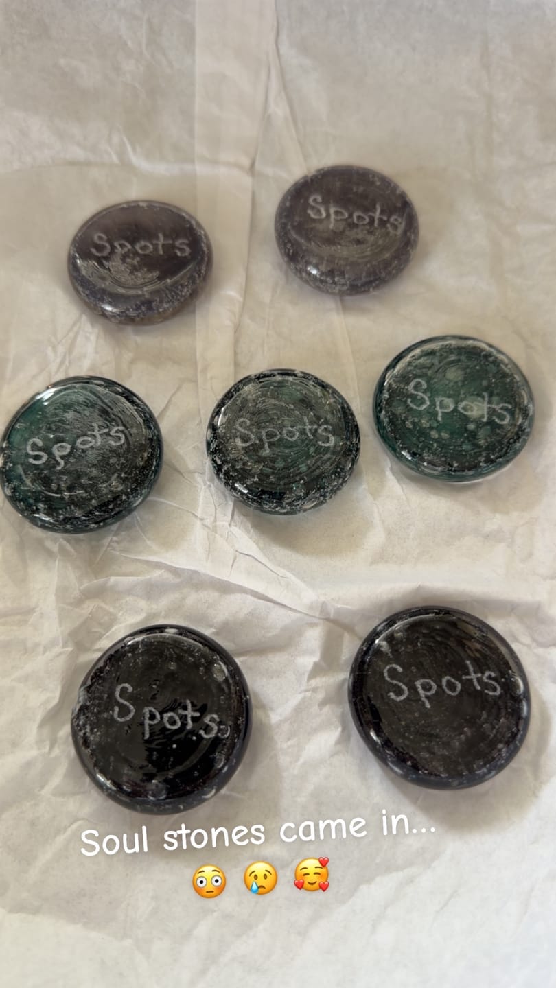 Customer photo review of Soul Stones with Infused Cremation Ashes