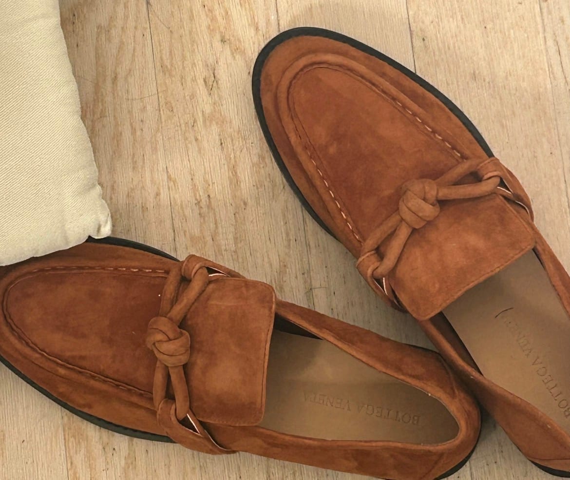 Customer photo review of Bottega Veneta 2025 Astaire Loafer Brown Suede