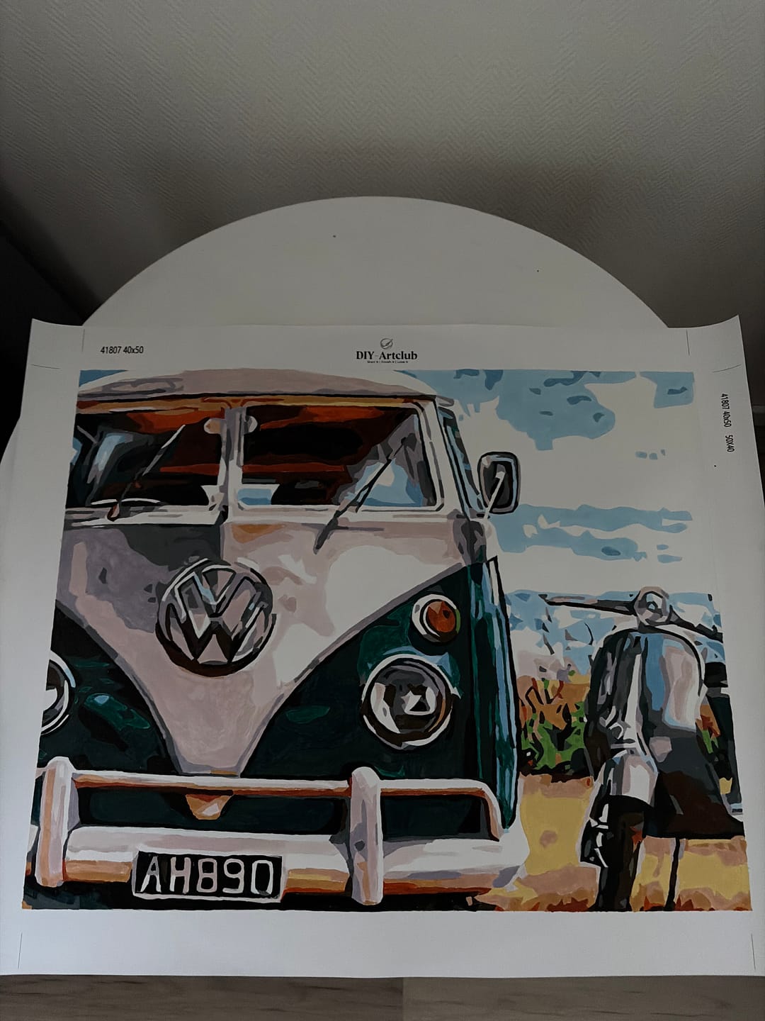 Customer photo review of Old Bus and Scooter | Paint by Numbers