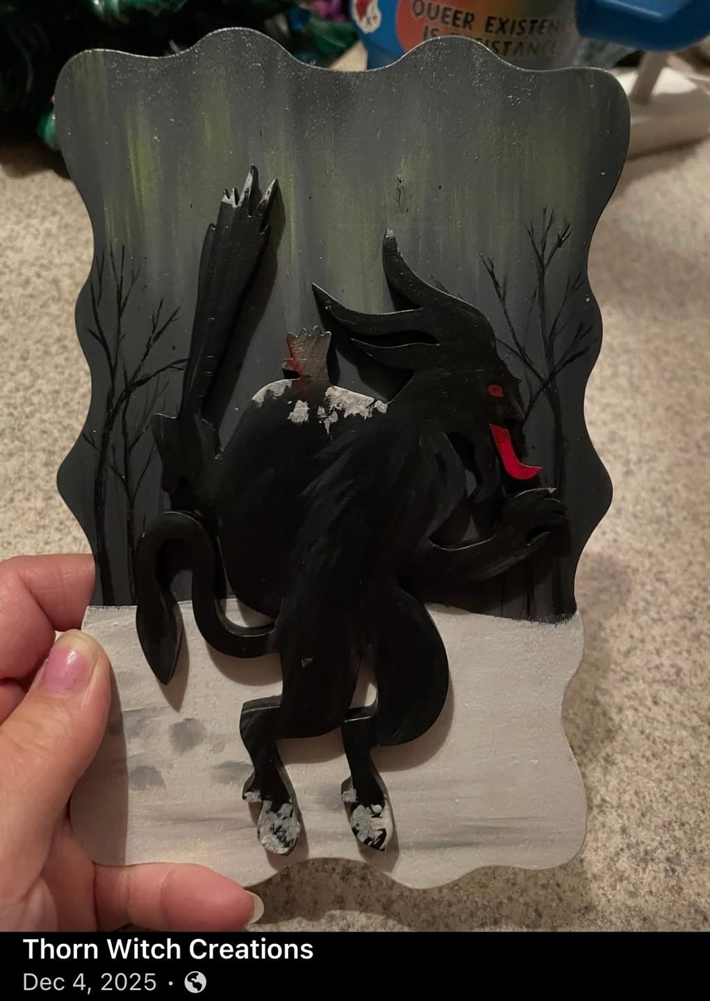 Customer photo review of Unfinished Krampus Shape | Craft Cutout | up to 46" DIY