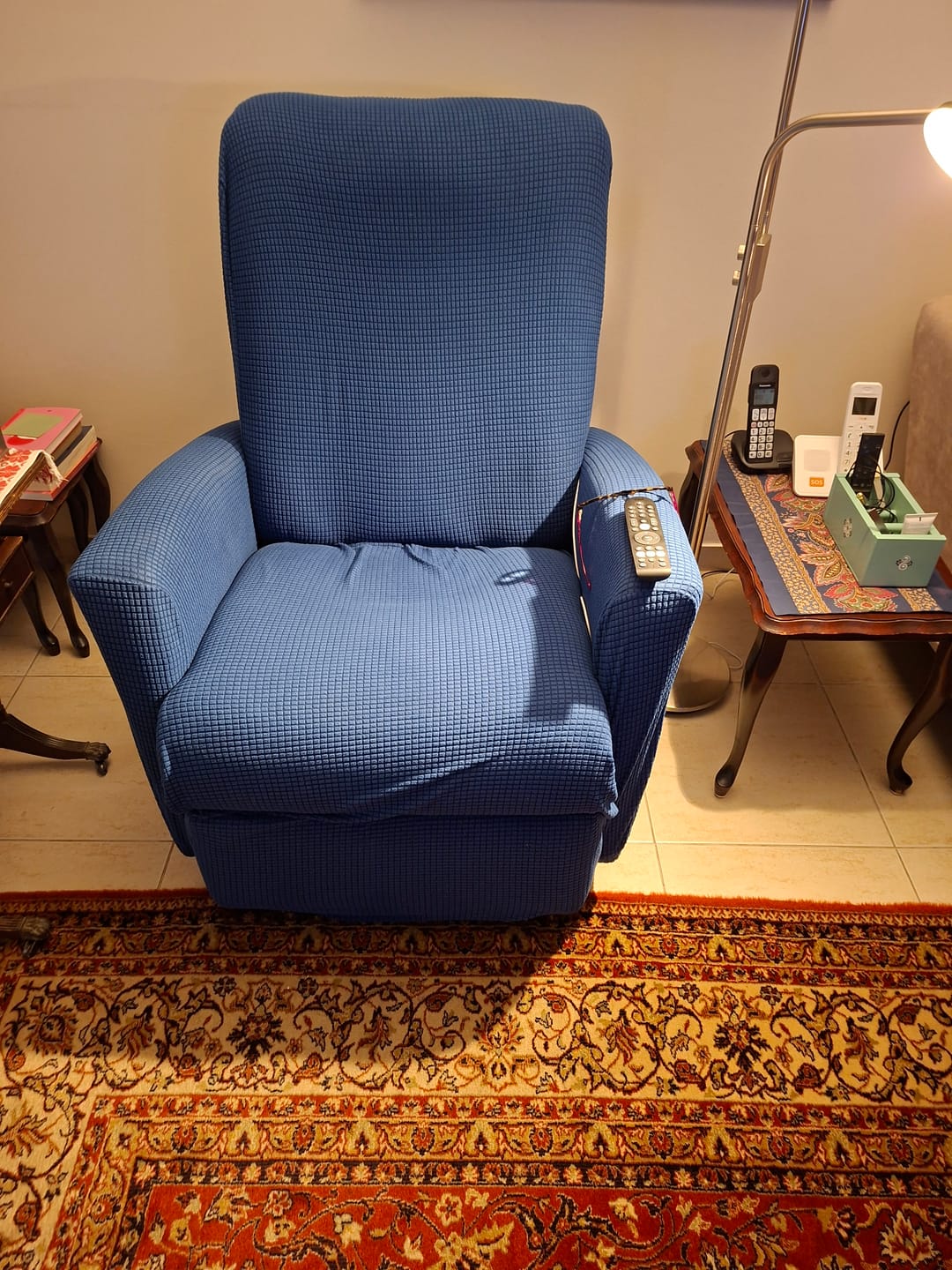 Customer photo review of כיסויי ג'קארד משובץ לכורסא נפתחת בכל הצבעים