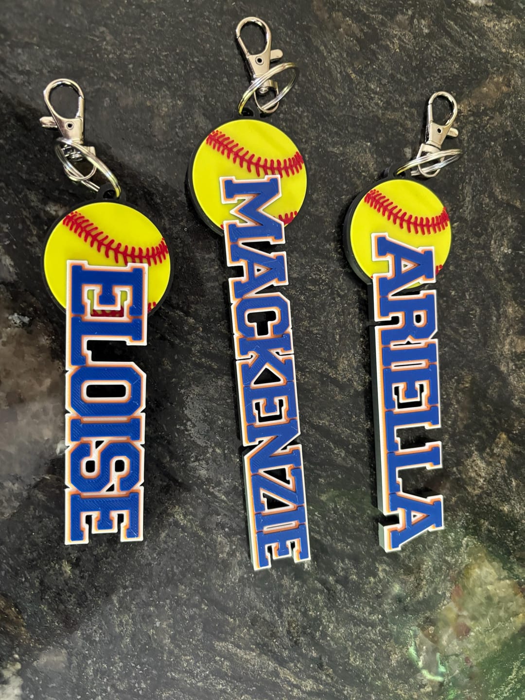 Customer photo review of Personalized Softball Bag Tag | Team Gift & Player Bundle