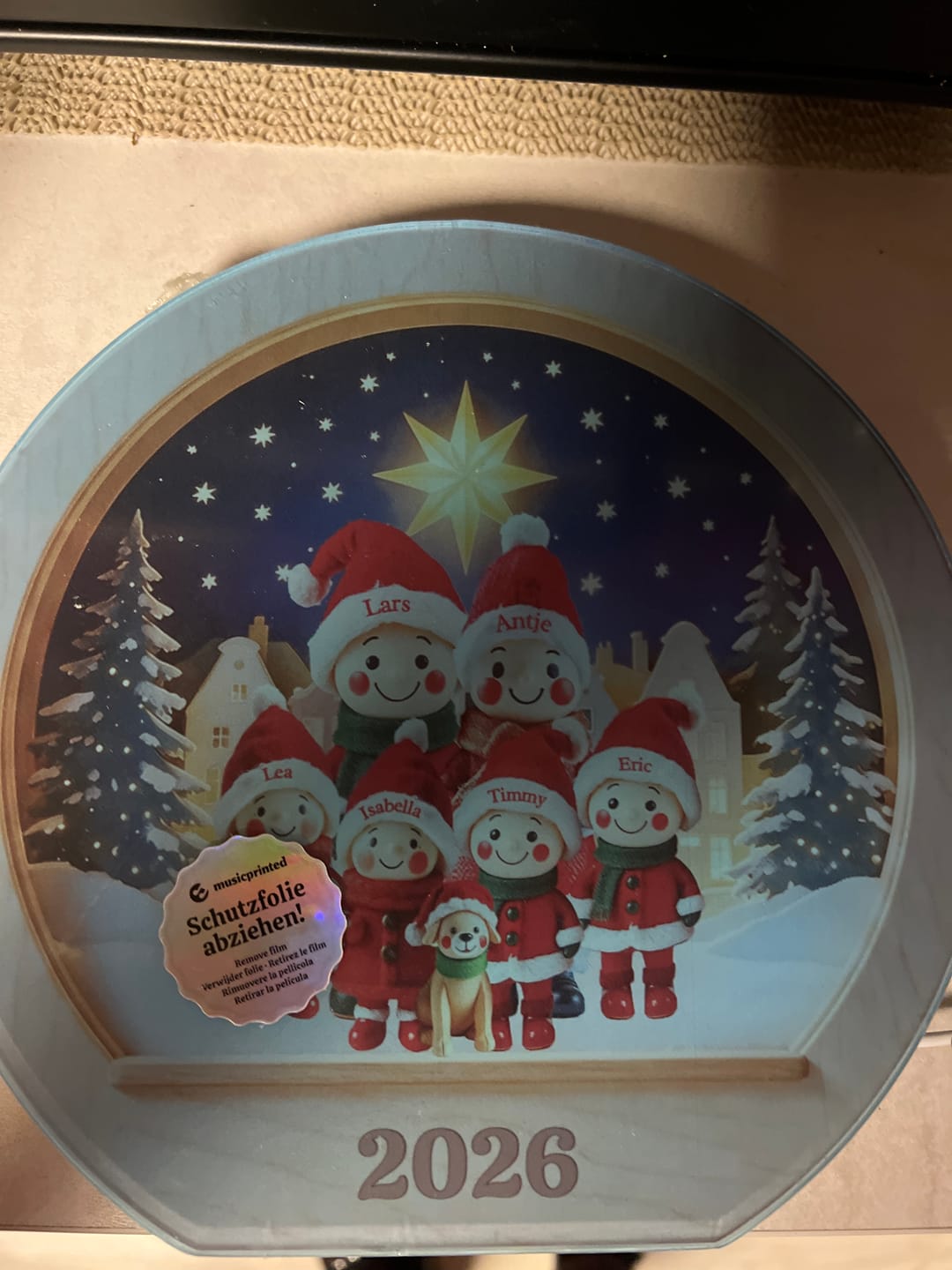 Customer photo review of Familienmitglieder mit 1-9 Personen Geschenk - Personalisierte Premium LED Leuchtbox Weihnachtsdeko