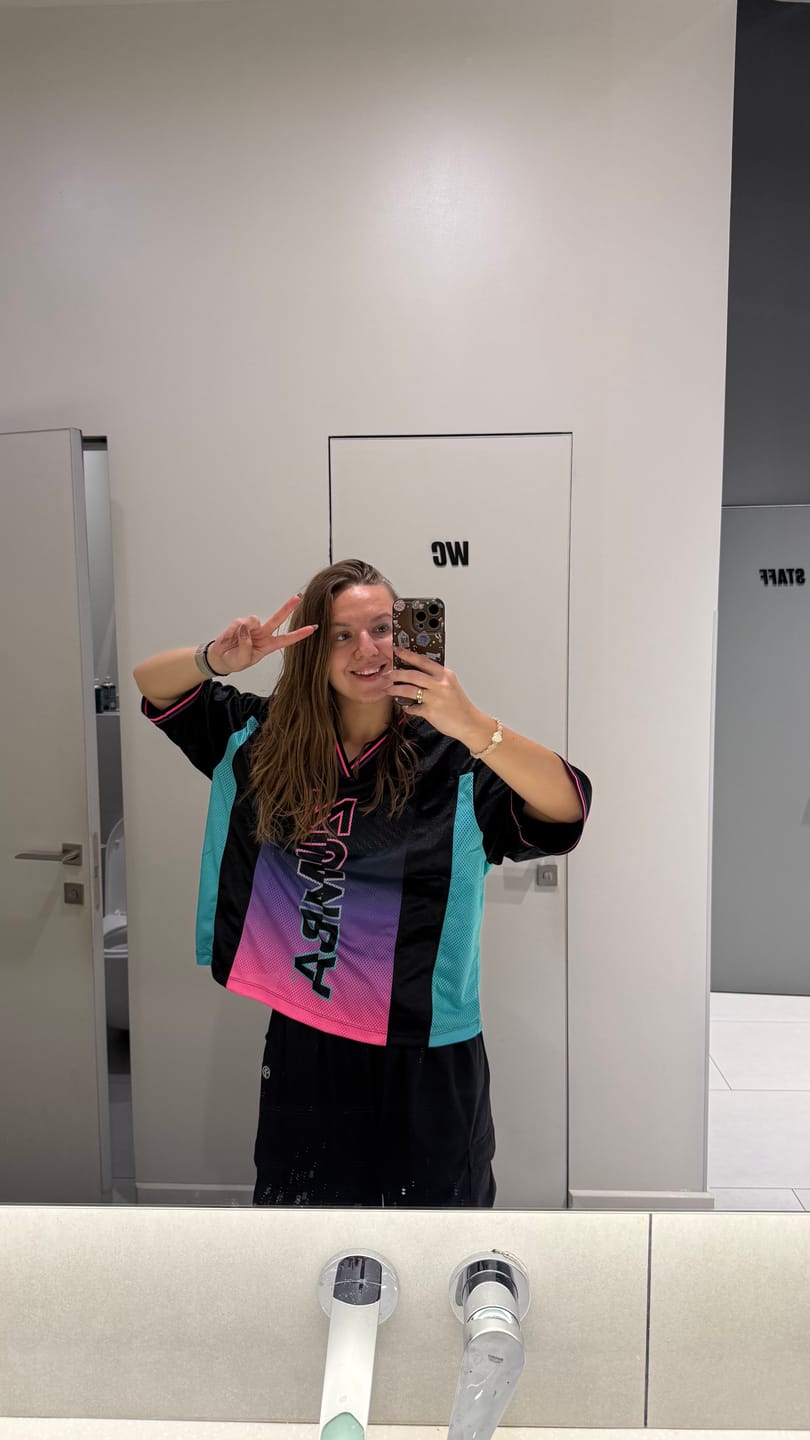 Customer photo review of Electric Feel Football Jersey