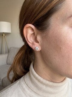 Customer photo review of Solange Moissanite Earring