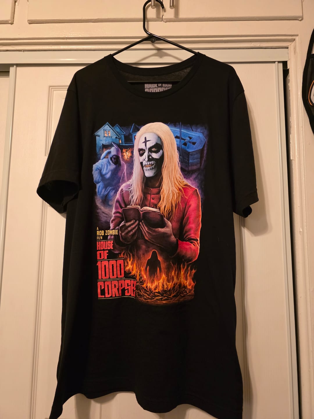 Customer photo review of House Of 1000 Corpses No Funny Books T-Shirt