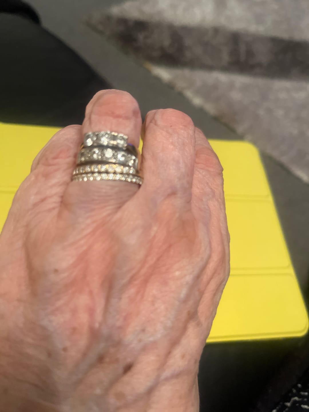 Customer photo review of Versa Half Eternity Lab Grown Diamond Band Ring