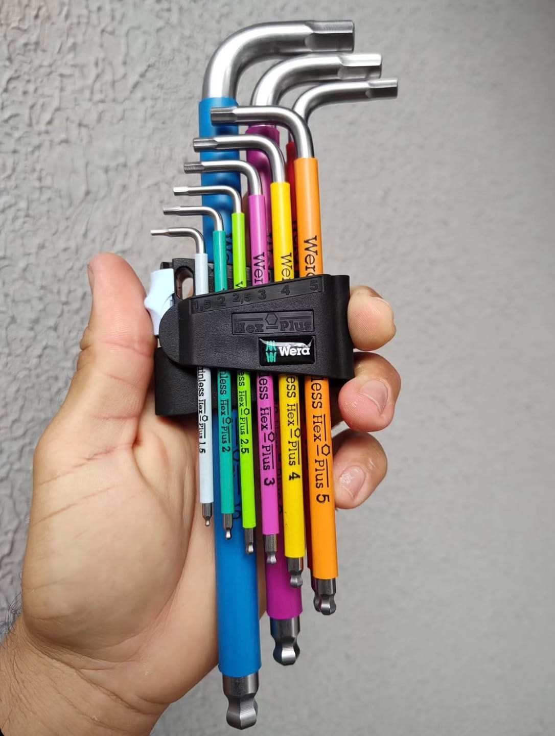 Customer photo review of Wera 3950/9 Hex-Plus Multicolour Stainless 1 L-key set, metric, stainless, 9 pieces
