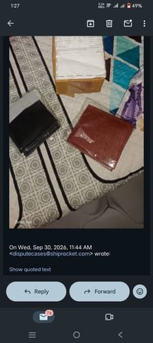 Customer's packaging containing the ZIORO Spiderman wallet and other items on a patterned surface