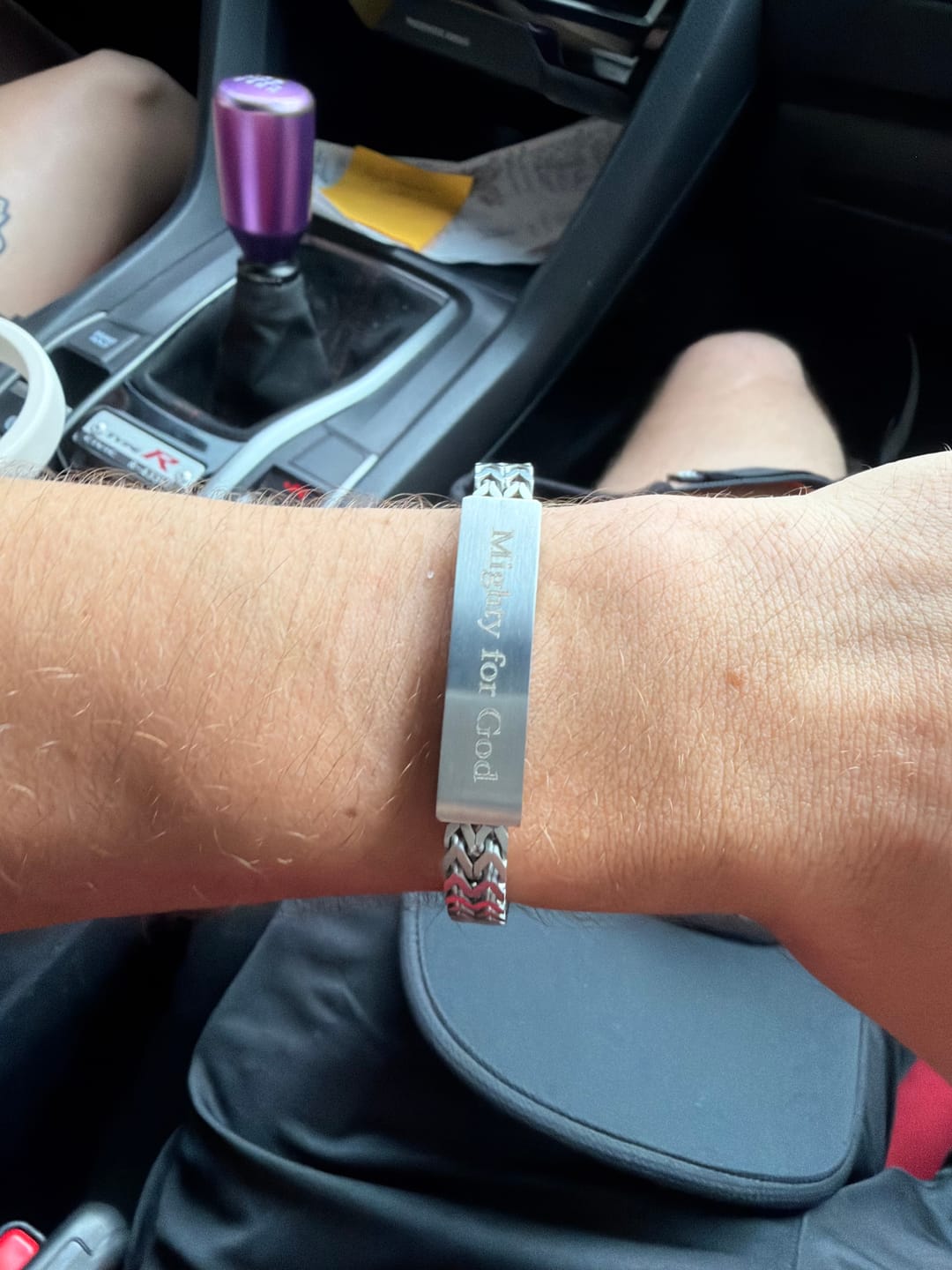 Customer photo review of Double Franco Link ID Bracelet