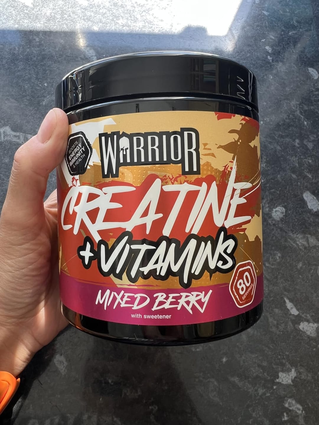Customer photo review of Warrior Creatine Plus Vitamins