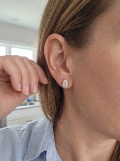 Customer photo review of Calynn Moissanite Earring