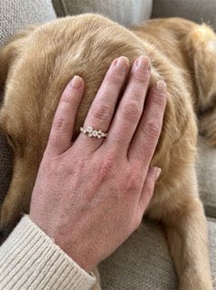 Customer photo review of Harlow Moissanite Ring
