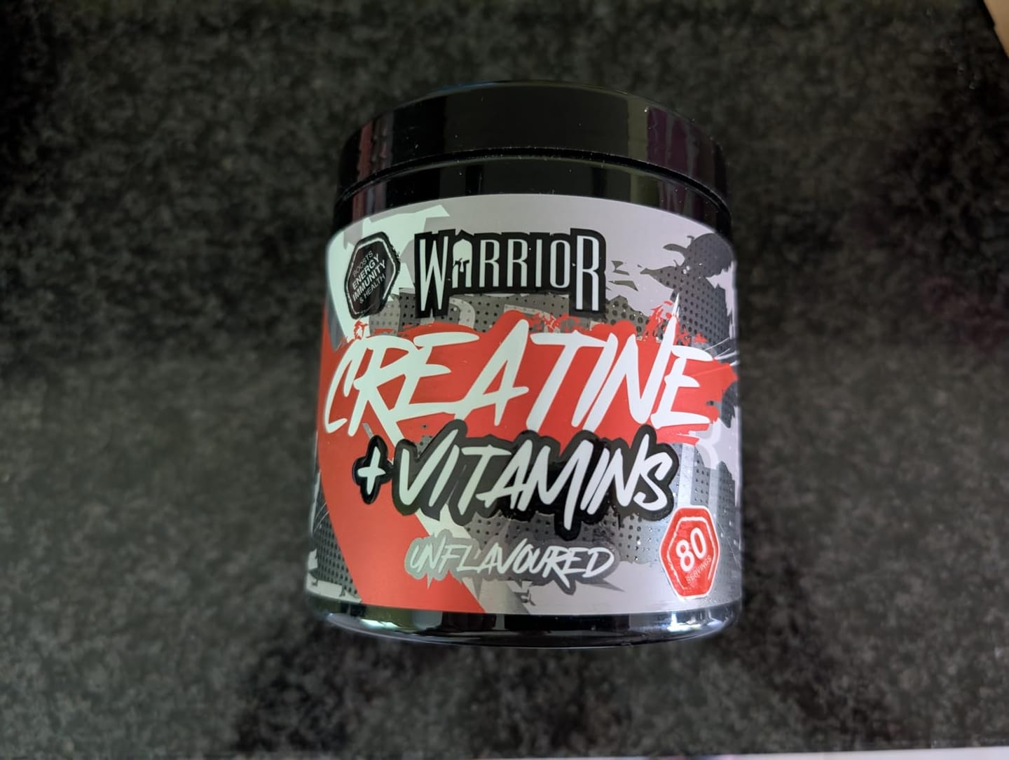 Customer photo review of Warrior Creatine Plus Vitamins (Unflavoured)