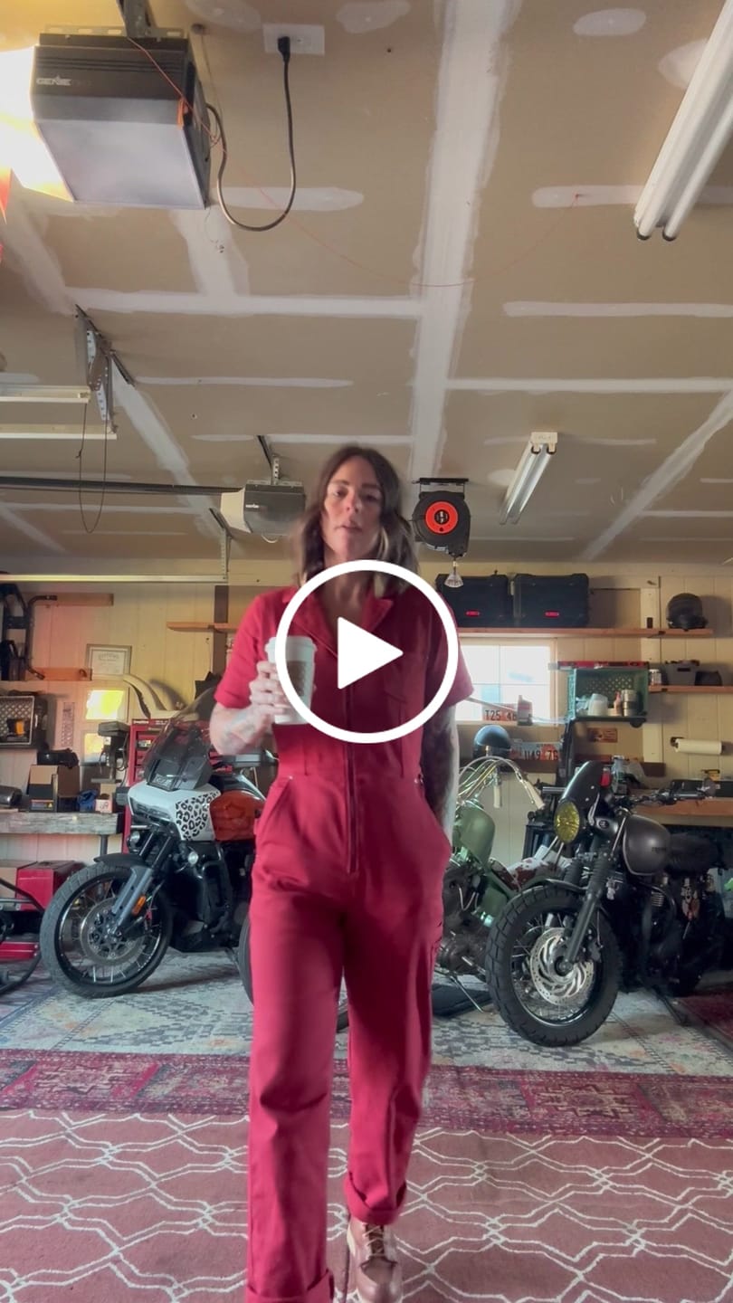 Customer video review of Hell Crew Coverall - Red Rose