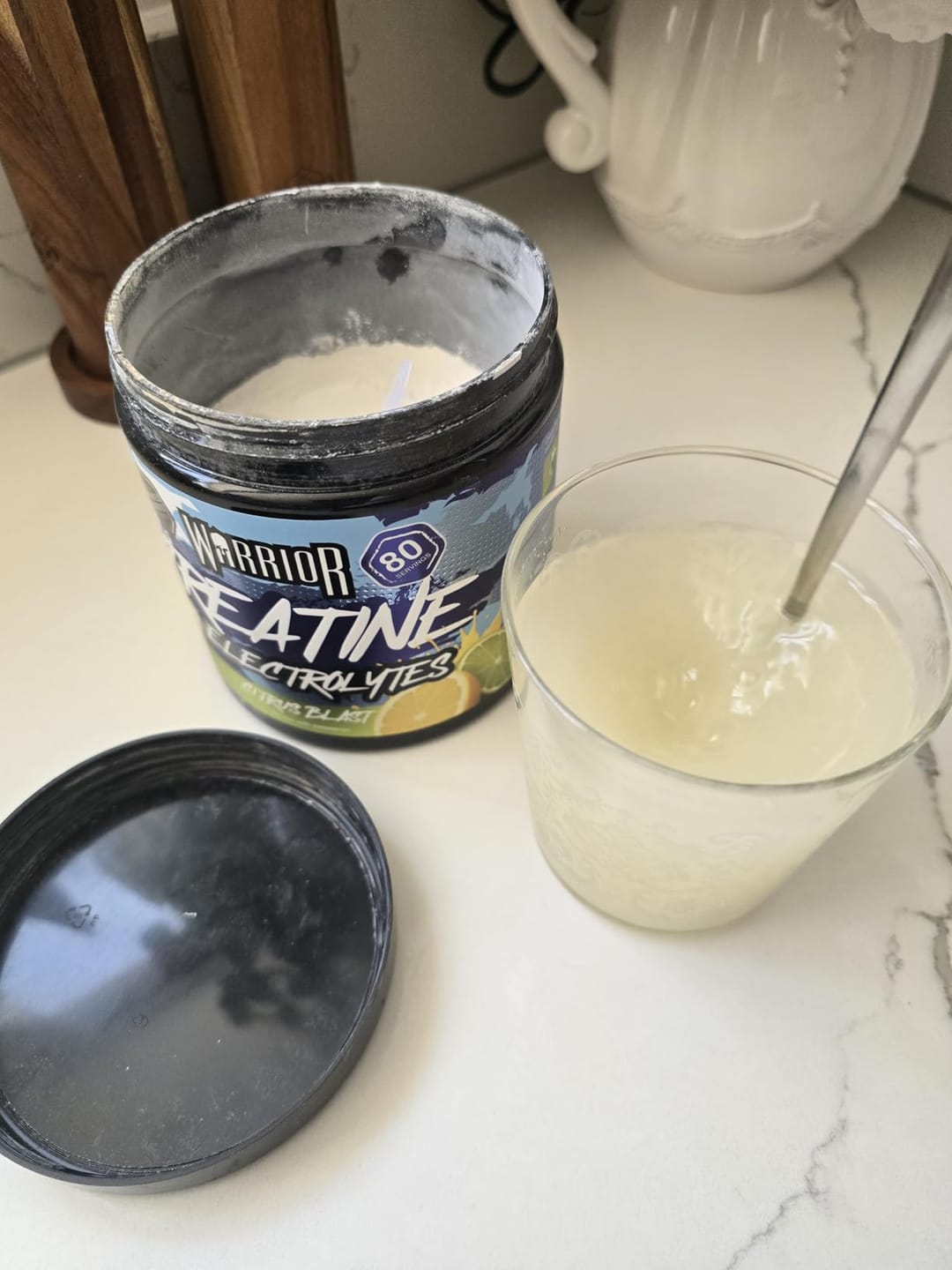 Customer photo review of Warrior Creatine Plus Electrolytes