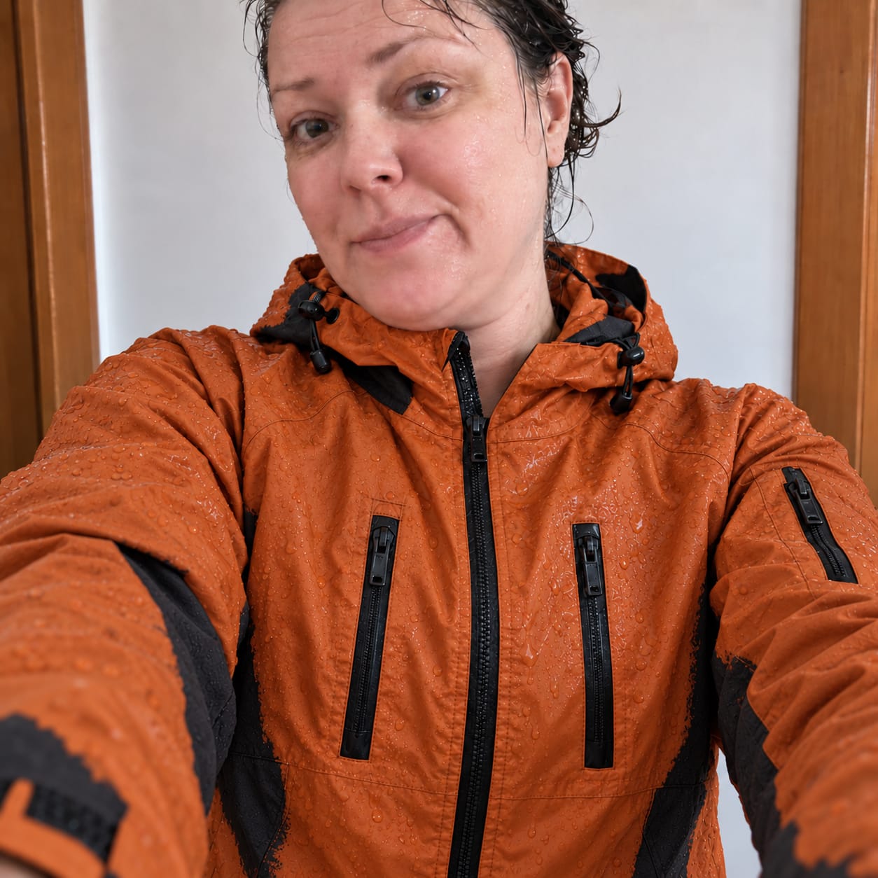 Customer photo review of Unisex Regenjacke, die im Regen die Farbe wechselt