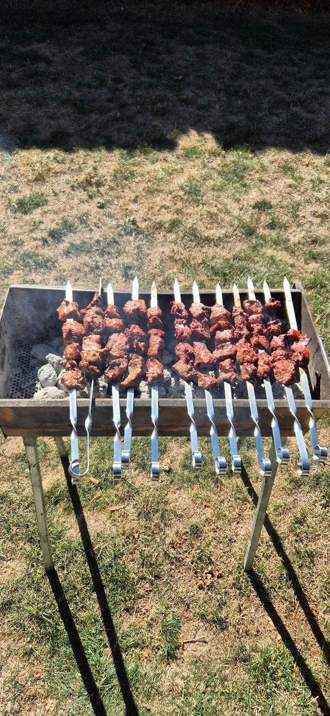Customer photo review of Lamm-Schaschlik Knoblauch-Pfeffer – würzig mariniert aus der Keule | mySchaschlik