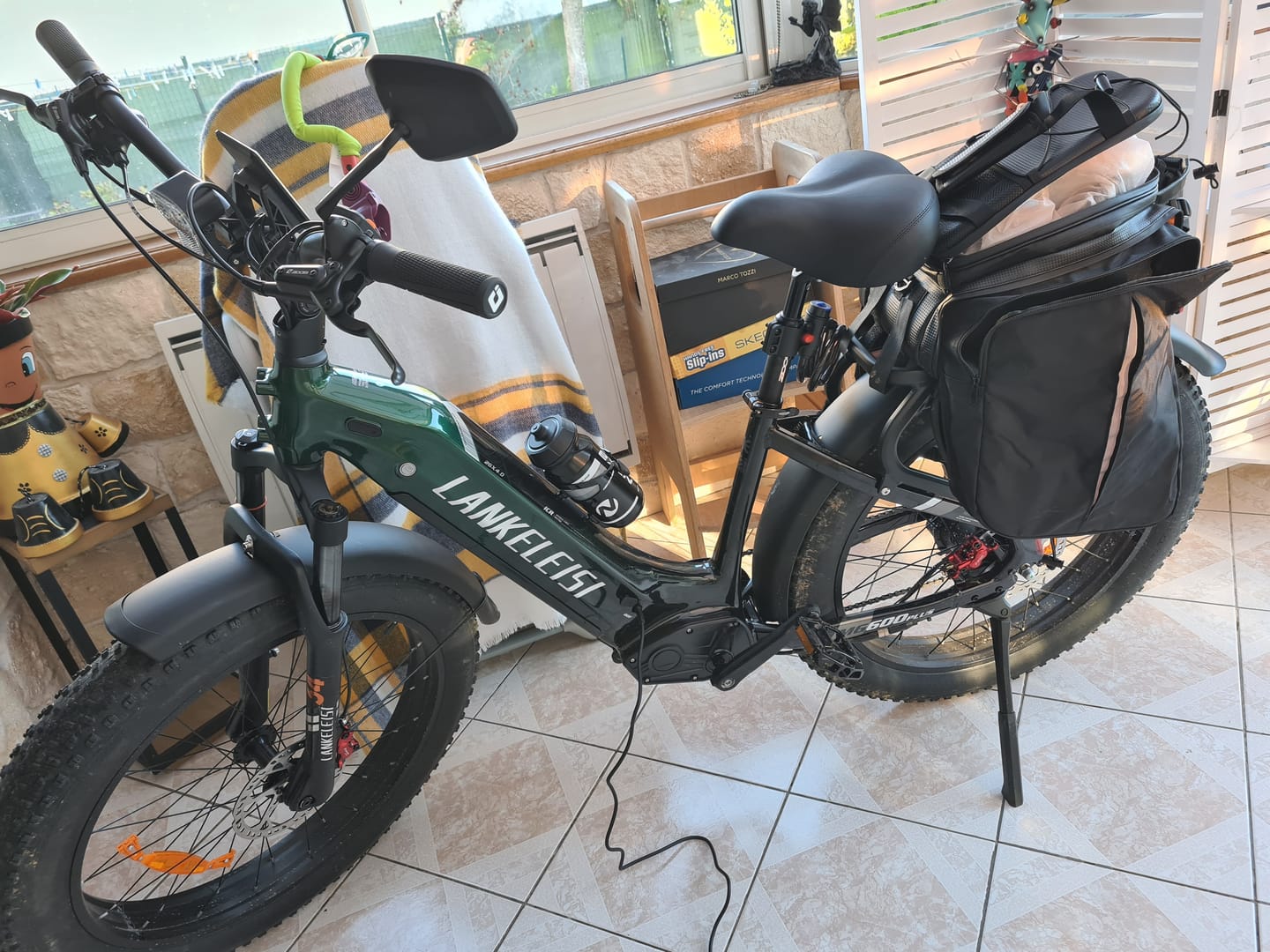 Customer photo review of Vakole Waterproof Bike Rack Bag With Large Capacity (17-35L)