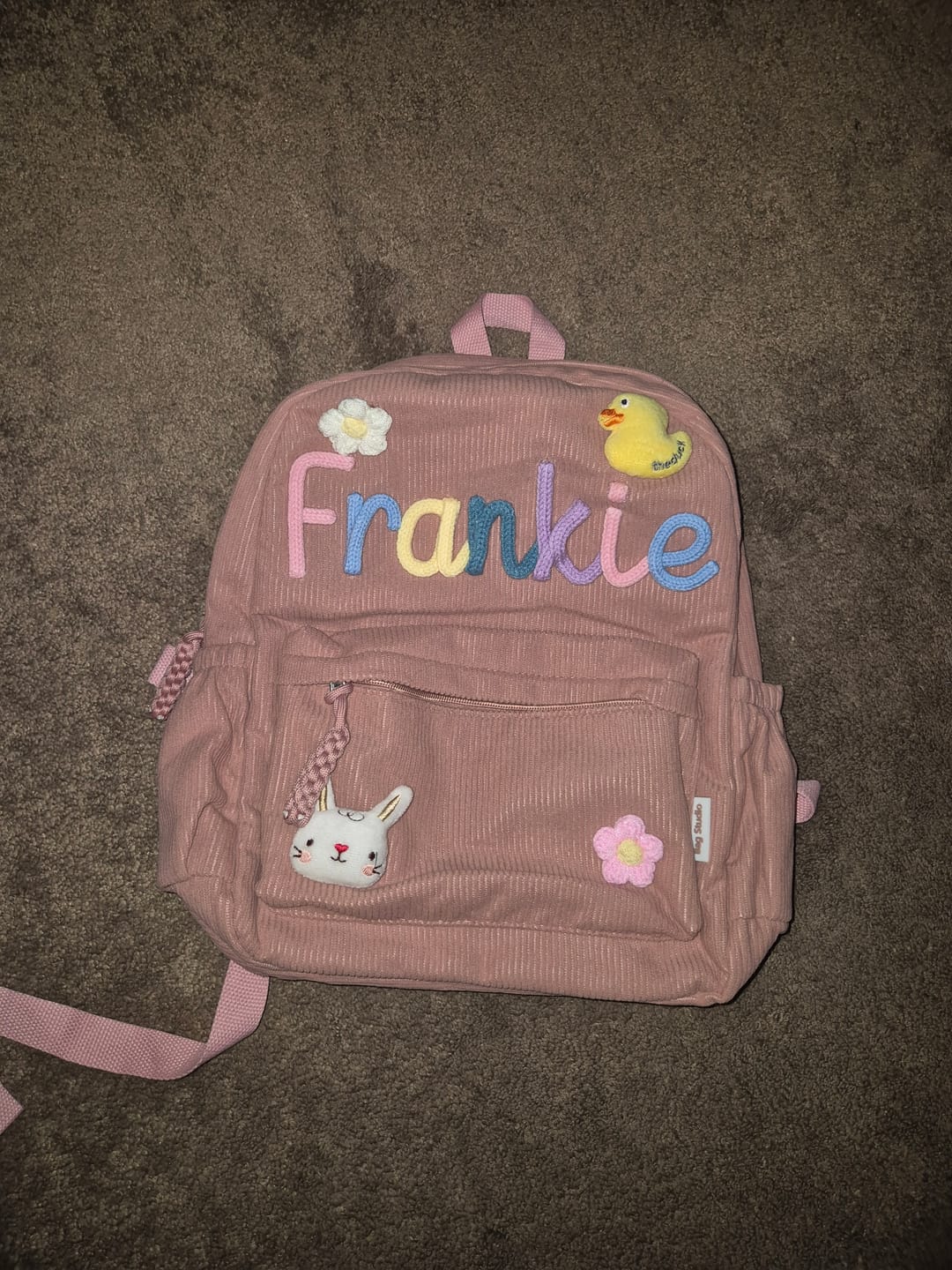 Customer photo review of K&C - Personalized Knitted Backpack
