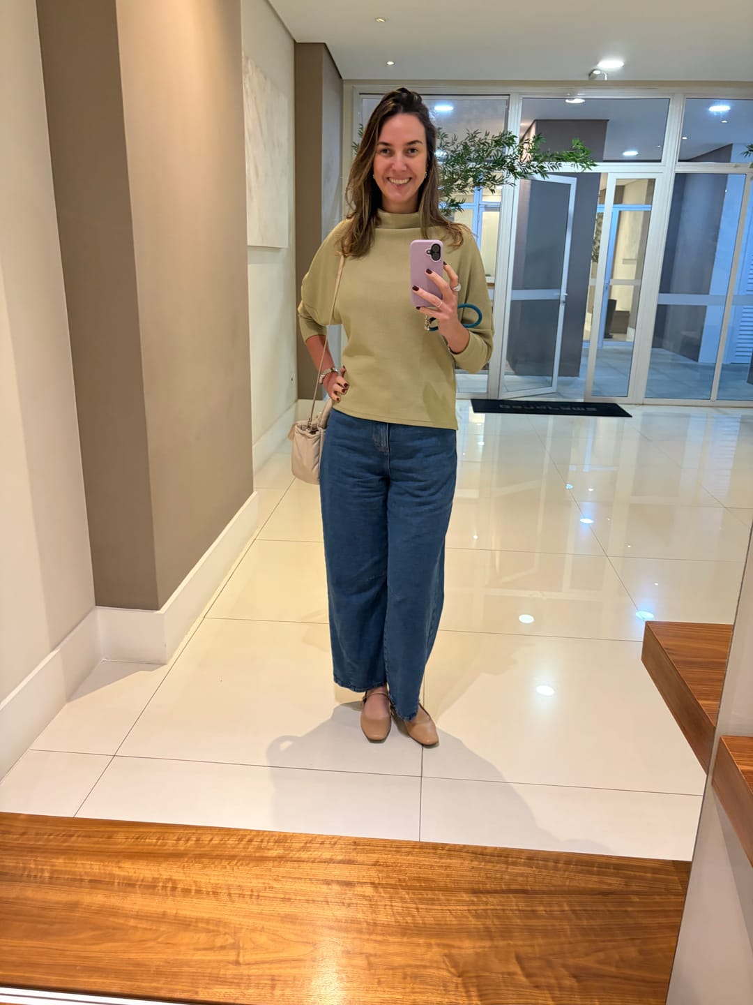 Customer photo review of Calça Jeans Balloon Baobá Azul Médio