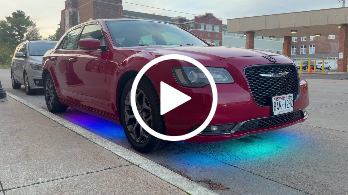 Customer video review of ELGlow® PRO Universal Car Underglow Kit