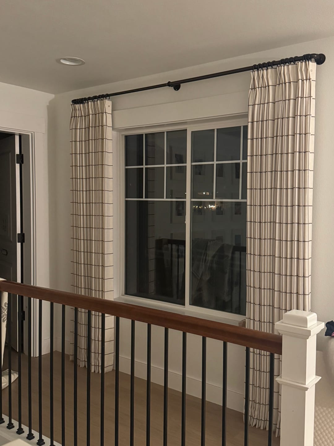 Customer photo review of Brooke Plaid Linen Pinch Pleated Curtains