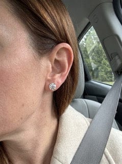 Customer photo review of Solange Moissanite Earring